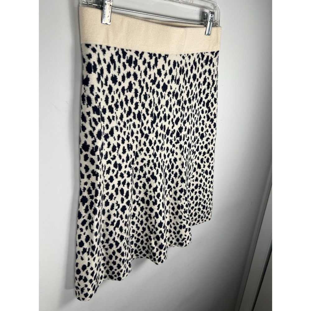 Ann Taylor Womens Small Leopard Print Knit A-Line Skirt Wool Blend 23" - Picture 2 of 8